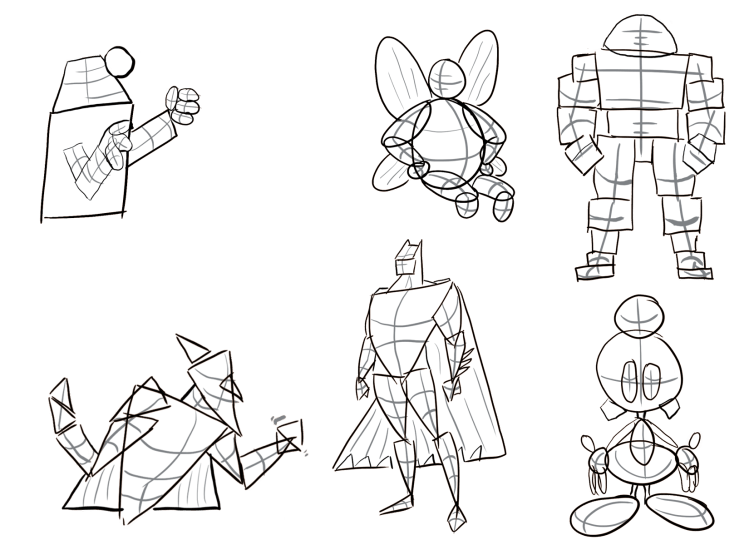 basicshapesandposes_sixup_bw